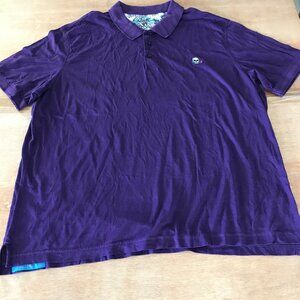 Robert Graham Performance Polo Shirt Men 4XL Purple Skull Collared Short Sleeve